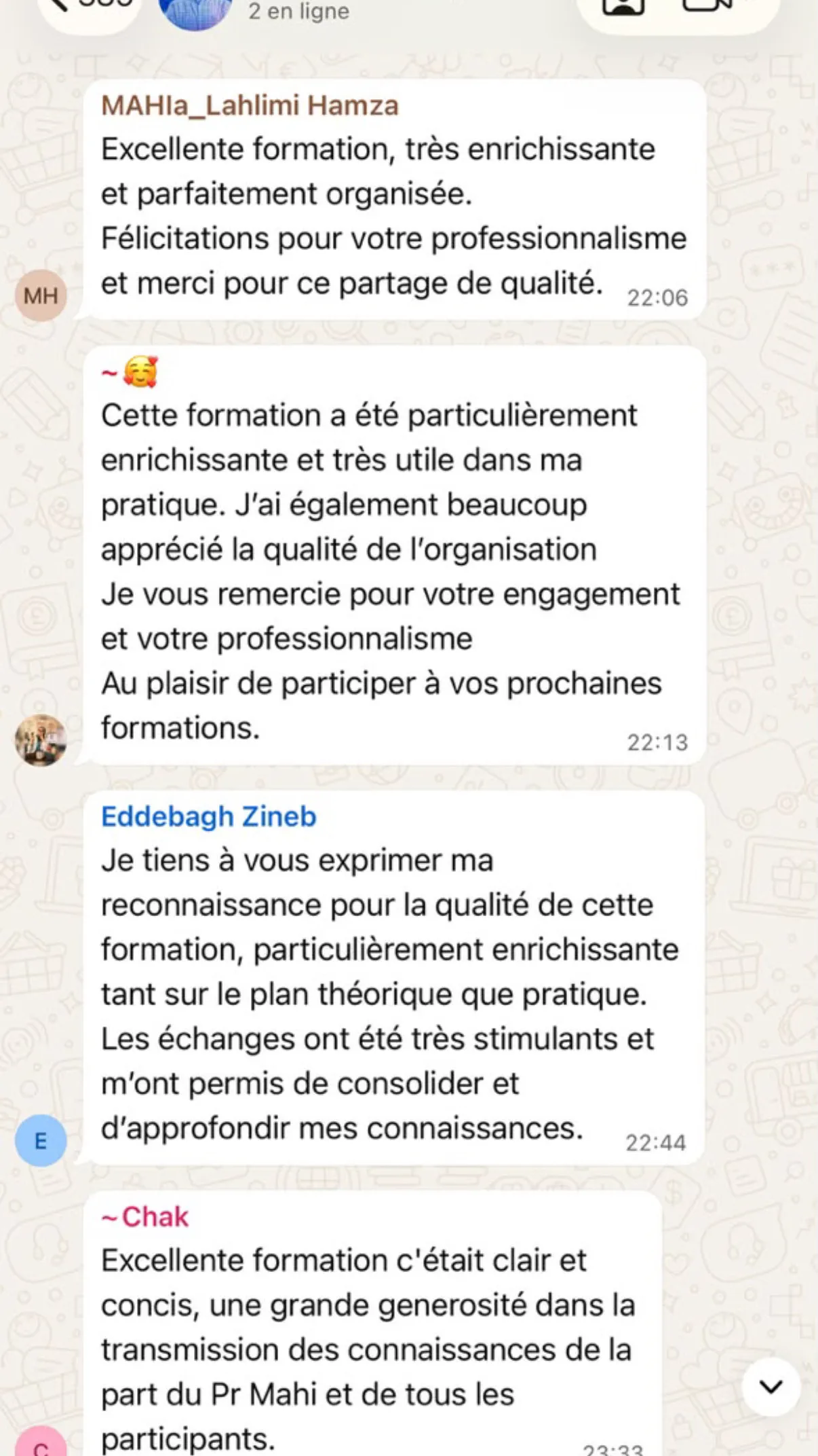Avis participant IIFS 1